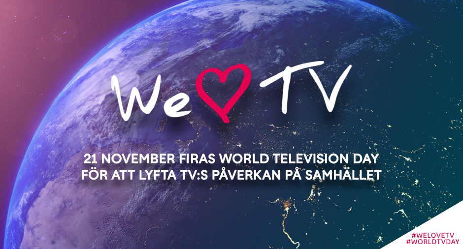 Bild som beskriver 21 november firas World Television Day för att lyfta tv:s påverkan på samhället 